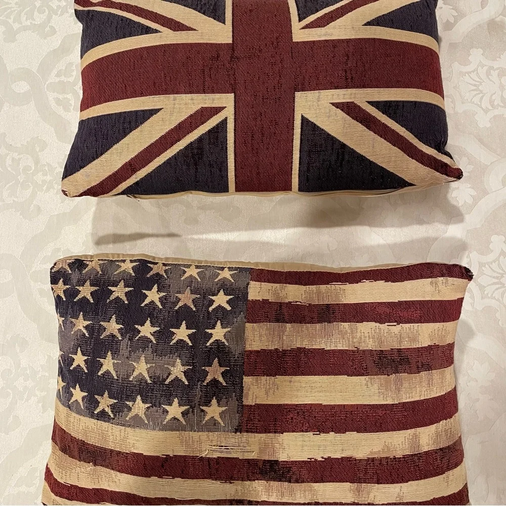 Tapestry pillow USA & Union Jack - Picture 2 of 3
